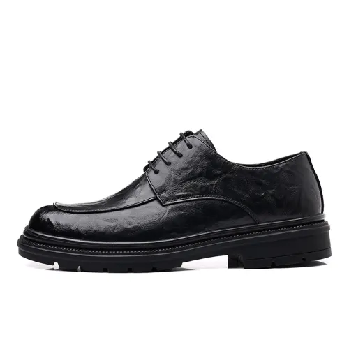 CARTELO Casual Leather Shoes Men's Low Top Black/Brown