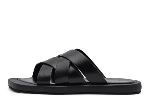 PEDRO Slide Slippers Women's Black/Beige/Purple