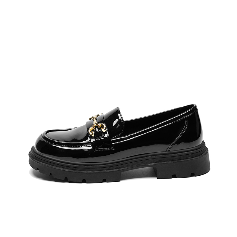 ZHR Zeze is energetic and bright, sweet girly college style, British style JK small leather shoes, Japanese style, first love feeling, can be worn with long skirts, versatile for ladies, comfortable for commuting, metal buckle, thick sole, trendy and wear-resistant, loafers 4cm for women