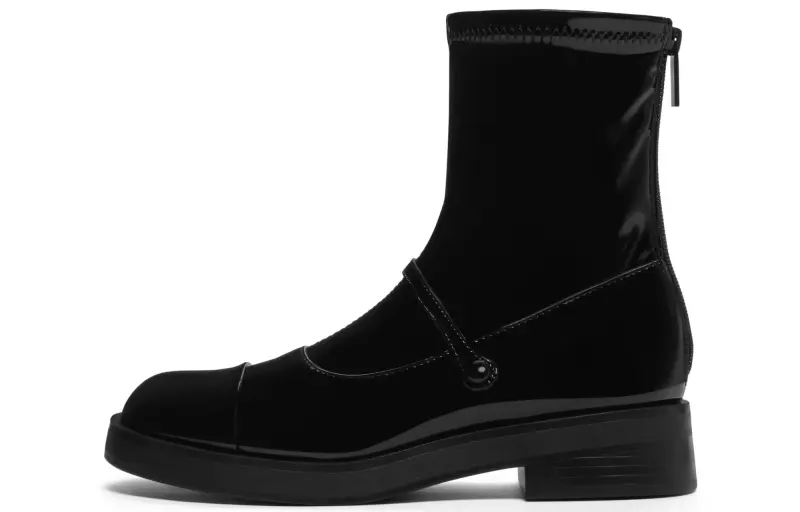 CHARLES&KEITH Pu Ankle Boots 3.6cm Women's