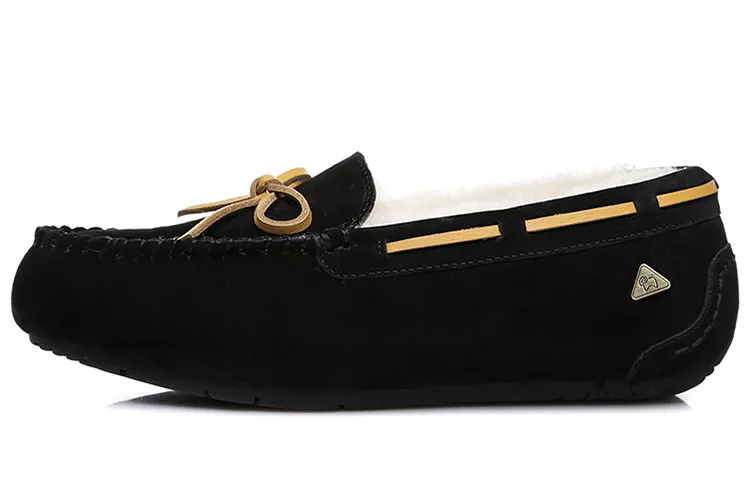 EVERAU Casual Leather Shoes Women's Low Top Black