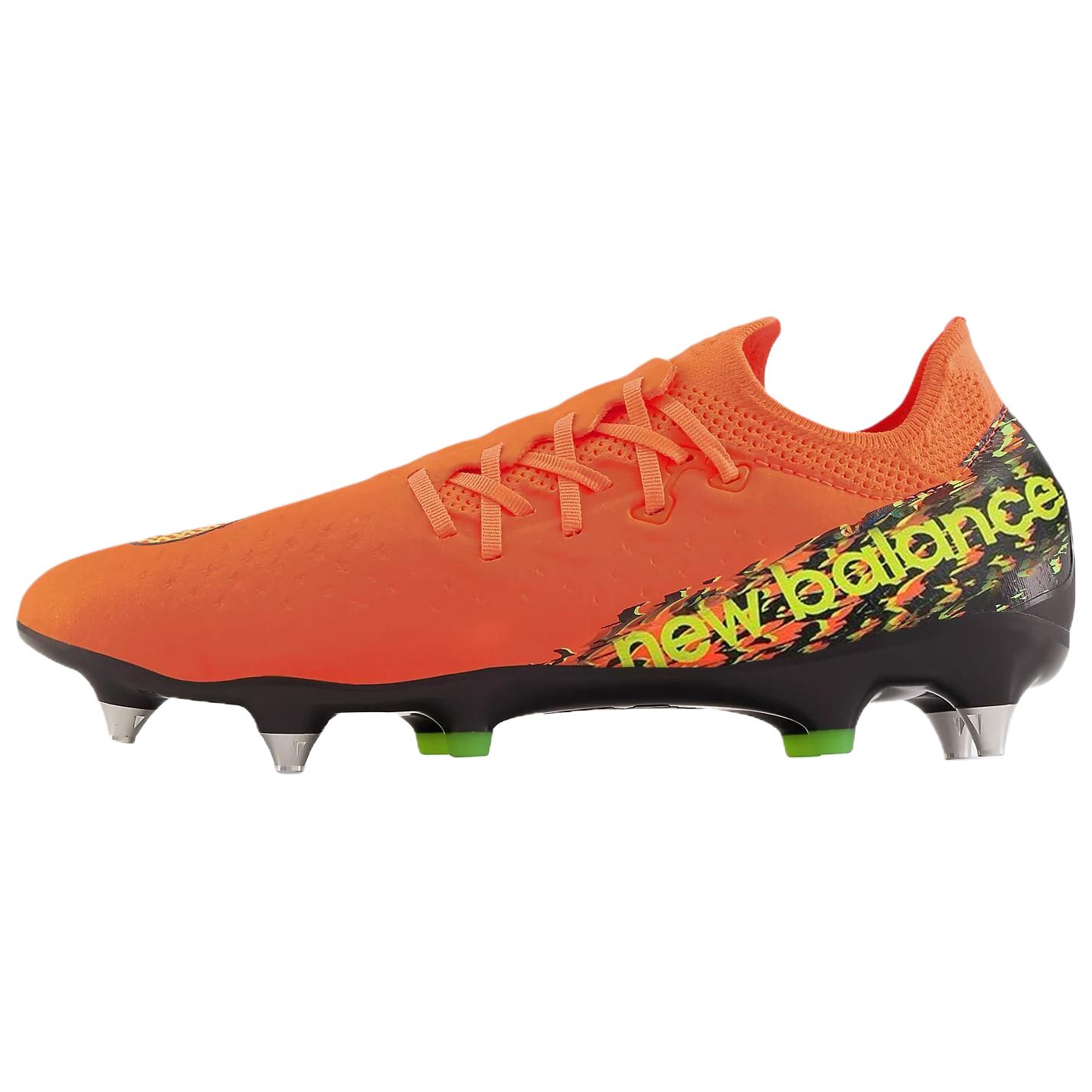 New Balance Furon V7 SG Soft Ground Soccer Shoes Unisex Orange Green