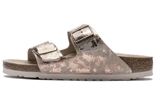Birkenstock Arizona Suede Slide Slippers Women's Copper