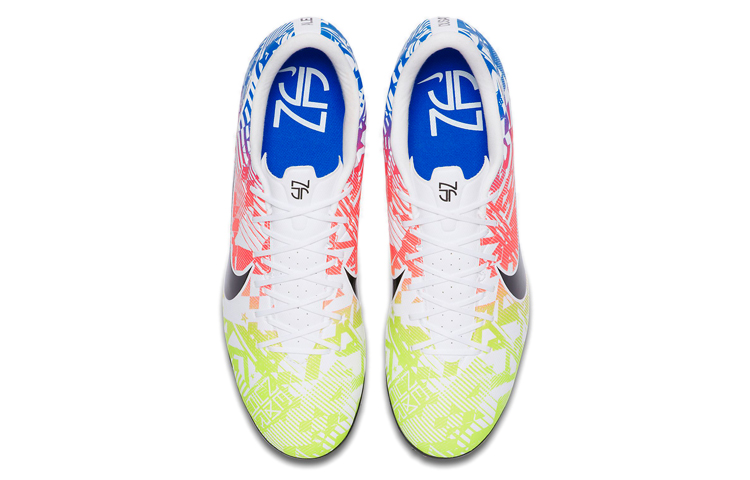 Мужские бутсы Nike Mercurial Vapor 13 TF (желто-сине-красные) — фото 4