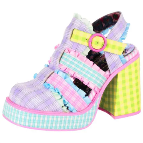IRREGULAR CHOICE Pu Fashion Trend High Heels Women's Purple Green