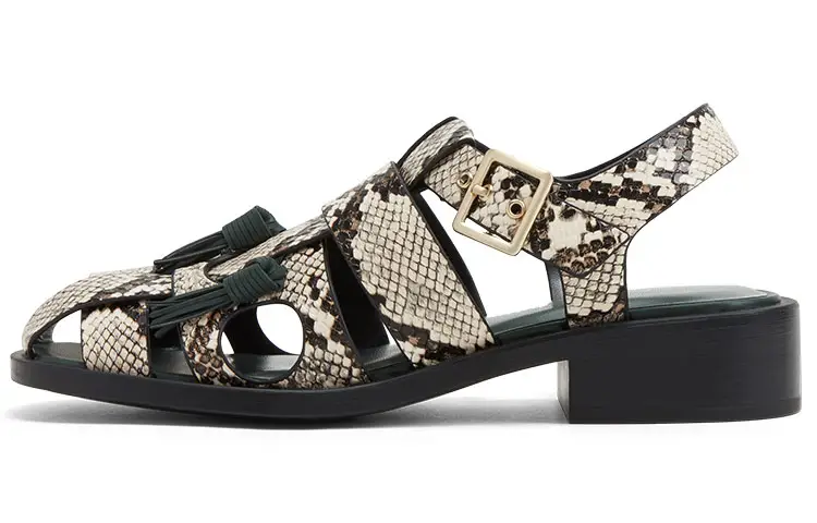 CHARLES&KEITH Roman Sandals Women's Beige Black