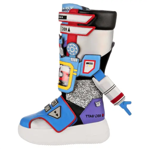 IRREGULAR CHOICE Pu Ankle Boots 7cm Women's White Blue Red