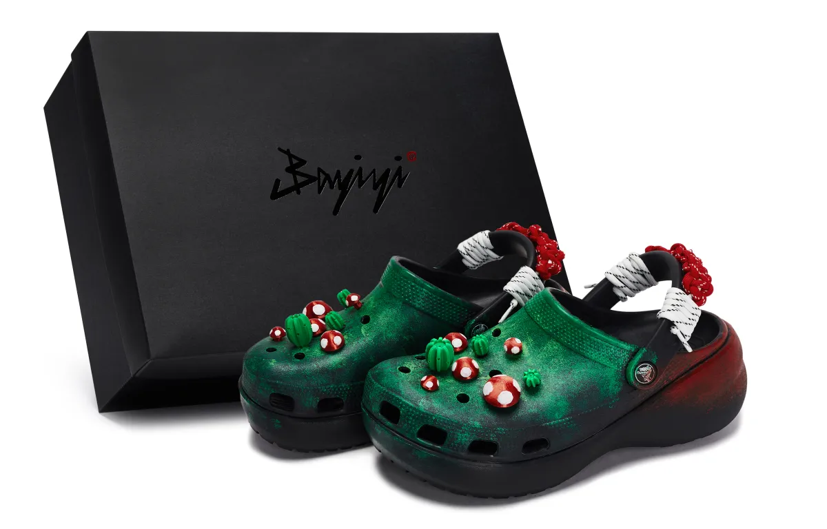 Crocs Classic Platform Clog 811 Manufacturing, Red Umbrella, Special Shoe Box Clogs Women's Black Red Green