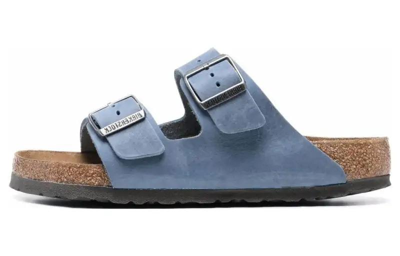Birkenstock Arizona Shearling Suede Stylish Sandal Men's Blue