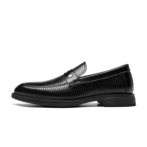 CARTELO Cow Leather Dress Shoes Men's Black