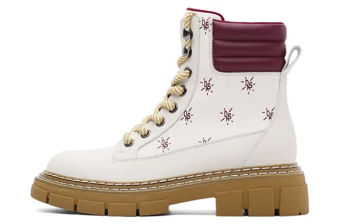 Dickies British, Comfortable And Versatile Combat Boots Women's Ecru