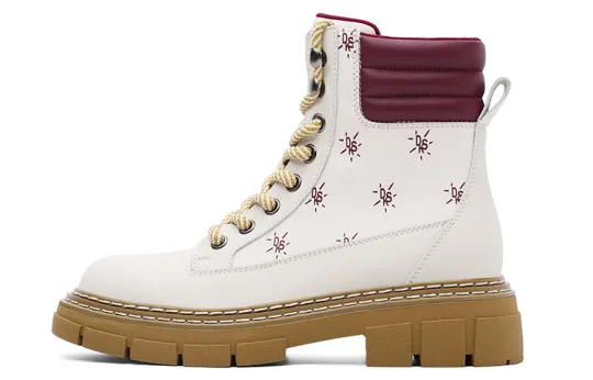 Dickies British, Comfortable And Versatile Combat Boots Women's Ecru