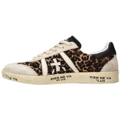 PREMIATA Bonnie Suede Low top Skateboard Shoes Women's Leopard Print