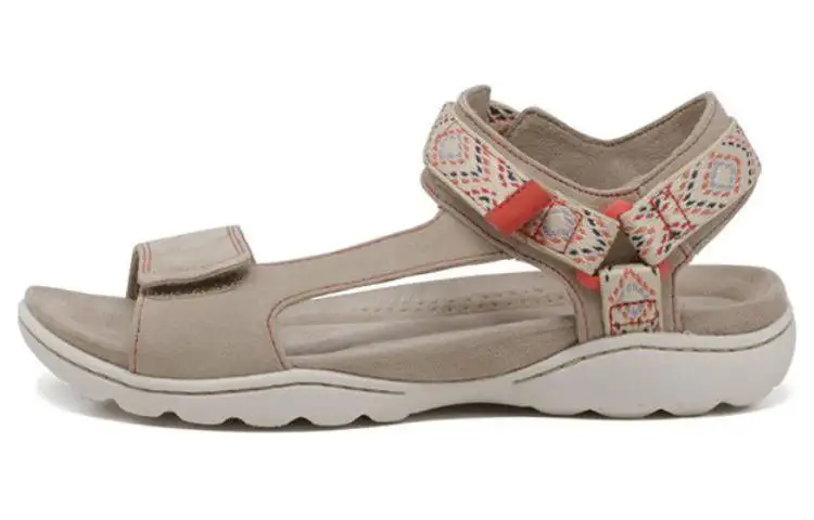 Clarks Cow Suede Beach Sandals Women's Brown