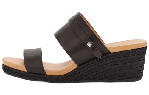 UGG Ebele Leather Sandals Women's Black