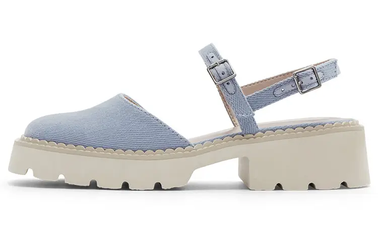 CHARLES&KEITH One Strap Sandals Women's Light Blue
