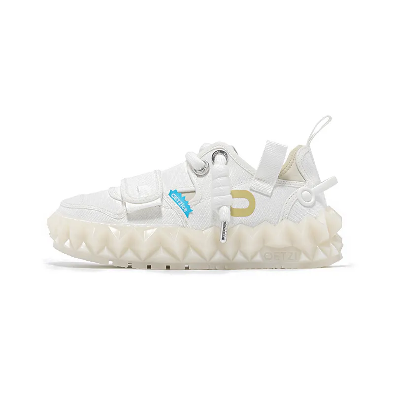 OETZI Ice Man Oz Fabric Stylish Skateboarding Shoes Unisex White