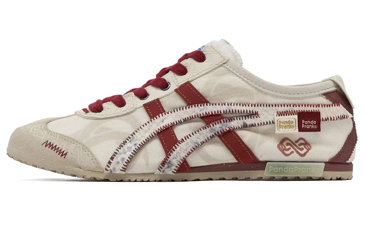 Onitsuka Tiger MEXICO 66 Slip Resistant Abrasion Resistant Low top Casual Shoes Unisex Red Beige Brown