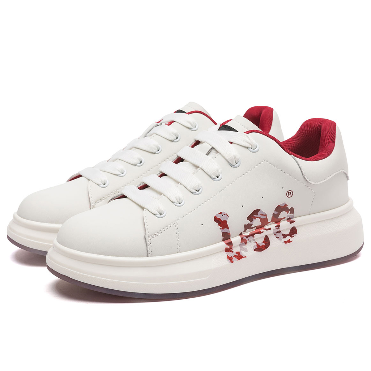 Lee White Sneakers Abrasion Resistant Low top Skateboard Shoes Unisex