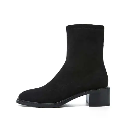 Marie Claire Suede Ankle Boots 3cm Women's Black