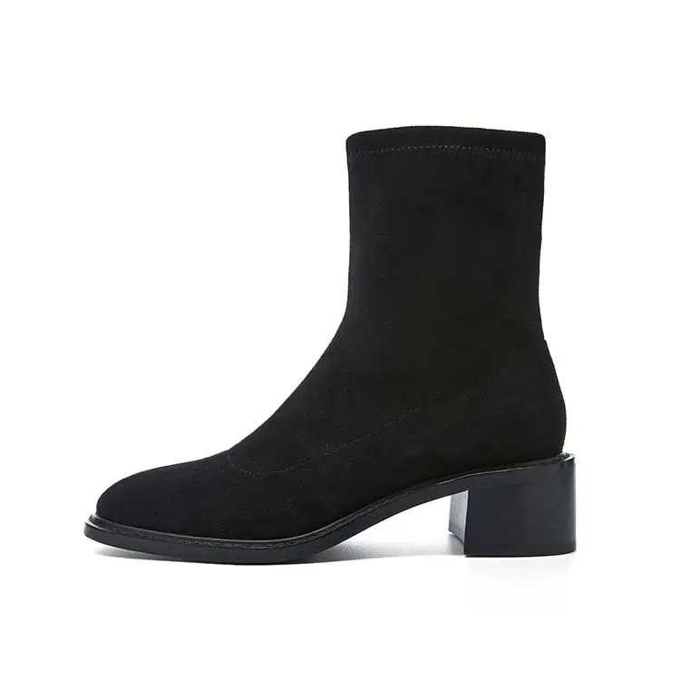 Marie Claire Suede Ankle Boots 3cm Women's Black