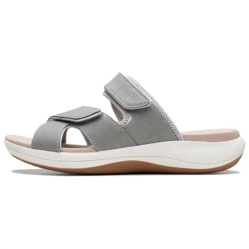 Clarks Abrasion Resistant Slip Resistant Slide Slippers Women's Gray