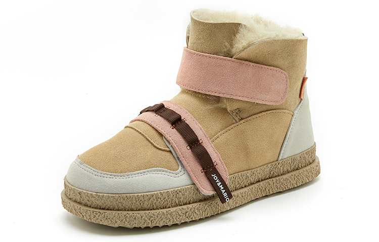 Joy&Mario Thermal Height Increasing Thermal Height Increasing Color Block Fleece Lined Platform Snow Boots Women's