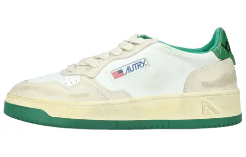AUTRY Medalist Low Super Vintage Sneakers 'White Green' Women's
