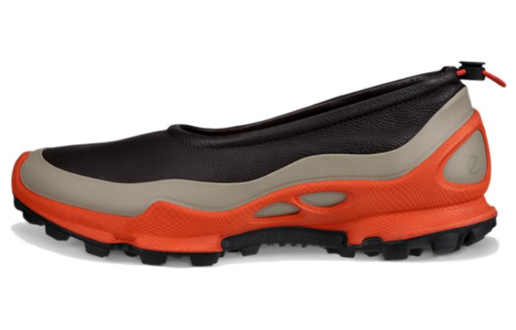 Ecco Biom C Trail Leather Low top Casual Shoes Women's Black Gray Orange