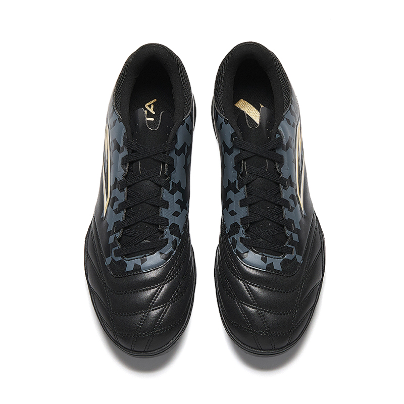 Anta TF Turf Abrasion Resistant Slip Resistant Abrasion Resistant Slip Resistant Soccer Shoes Men’s Black Gray