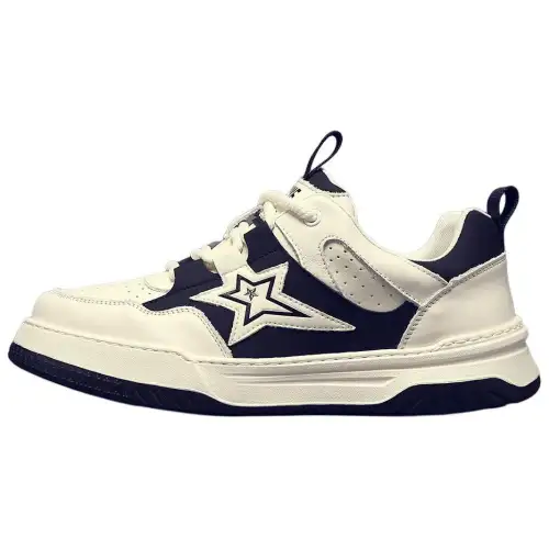 JANE HARLOW Synthetic Leather Low top Skateboard Shoes Men's White Black
