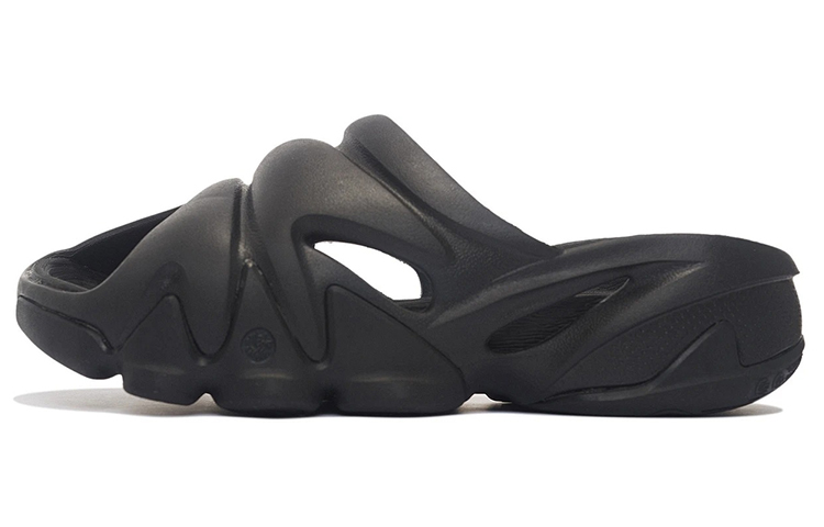Li Ning Quiet Abrasion Resistant Slide Slippers Men's Black