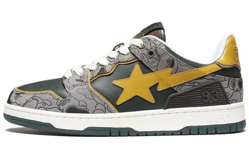 BAPE A BATHING APE Bape SK8 Sta Grey Mustard Yellow