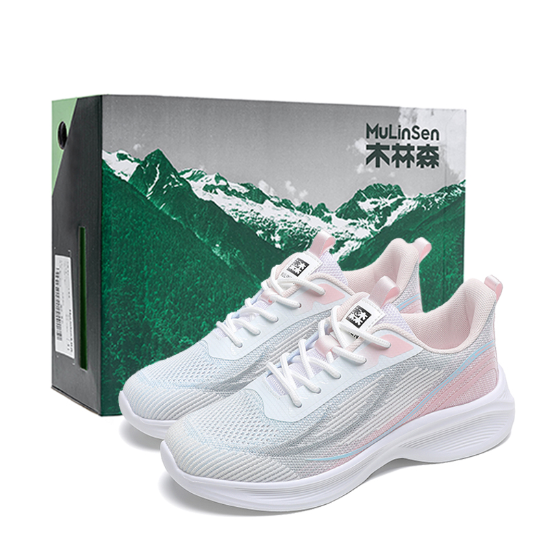 Mulinsen Mesh Cushioning Abrasion Resistant Lightweight Cushioning Abrasion Resistant Lightweight Low top Running Shoes