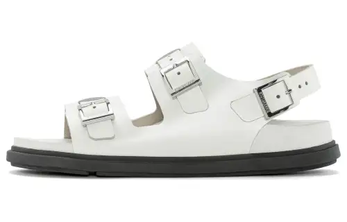 Birkenstock Leather Beach Sandals Women's White Narrow