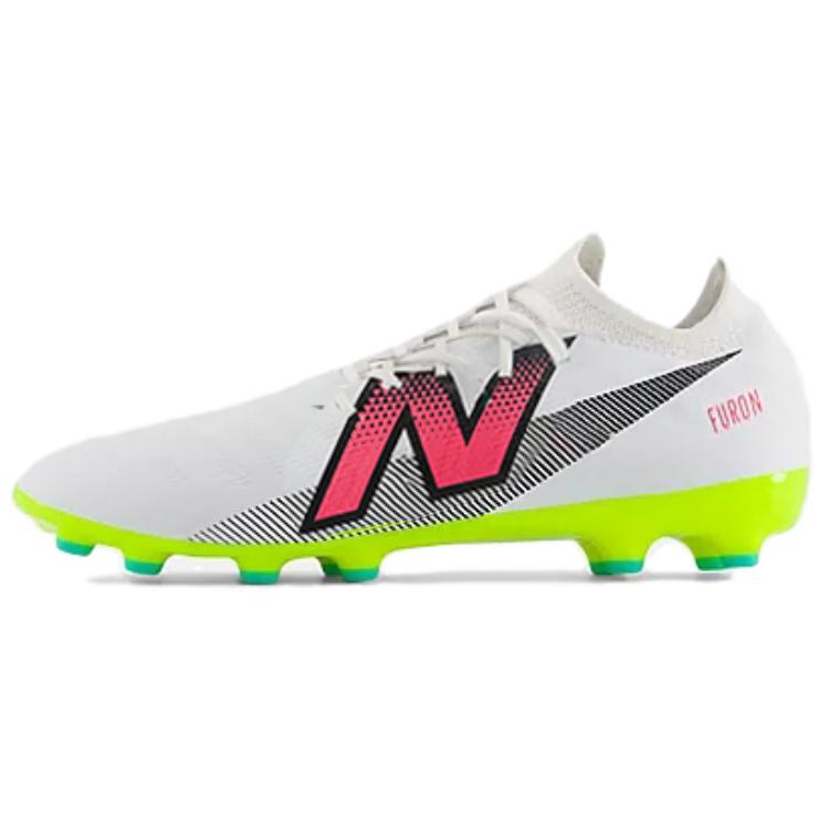 New Balance Furon V7 Comfortable Soccer Shoes Unisex White Red