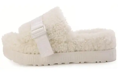 UGG Fluffita White Slippers Women's