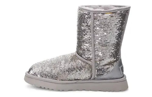 UGG Classic Short Cosmos Sequin Silver Women's
