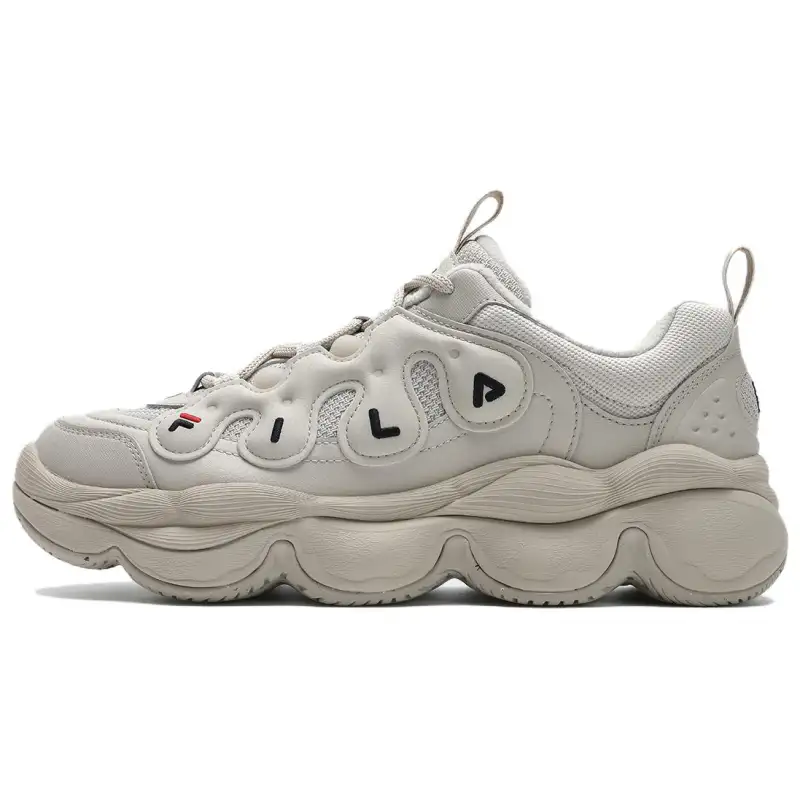 FILA PEASE Synthetic Leather, Textile Low top Casual Shoes Men's Oats Brown