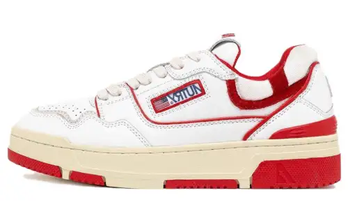 AUTRY Clc Leather Sneakers 'White Red'
