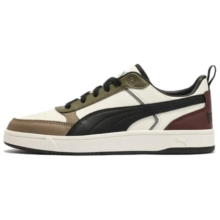 PUMA DRIBBLE Abrasion Resistant Low top Skateboard Shoes Unisex White Green