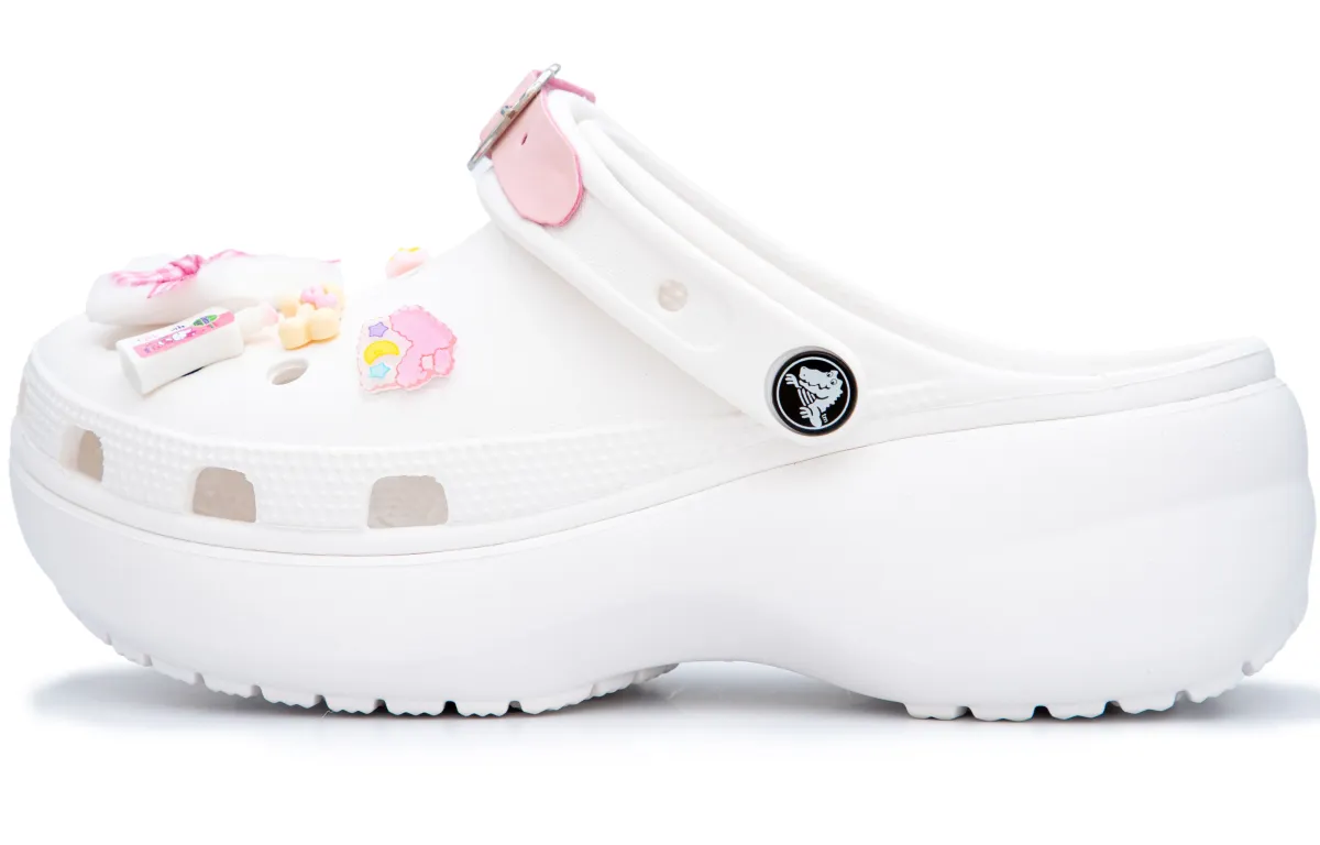 Crocs Classic Clog Pink Kitty Classic Cloud Clogs Women's White