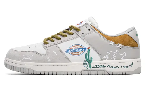 Dickies DUNK Skateboard Shoes Men's White Gray