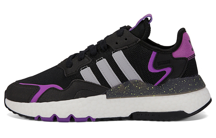 Adidas originals Nite Jogger Mesh Suede Sports Running Comfort Wear-resistant Wrap Low Top Lifestyle Casual Shoes Women's Black Purple