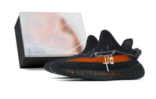 Adidas Originals Yeezy Boost 350 V2 Low top Casual Shoes Unisex Black