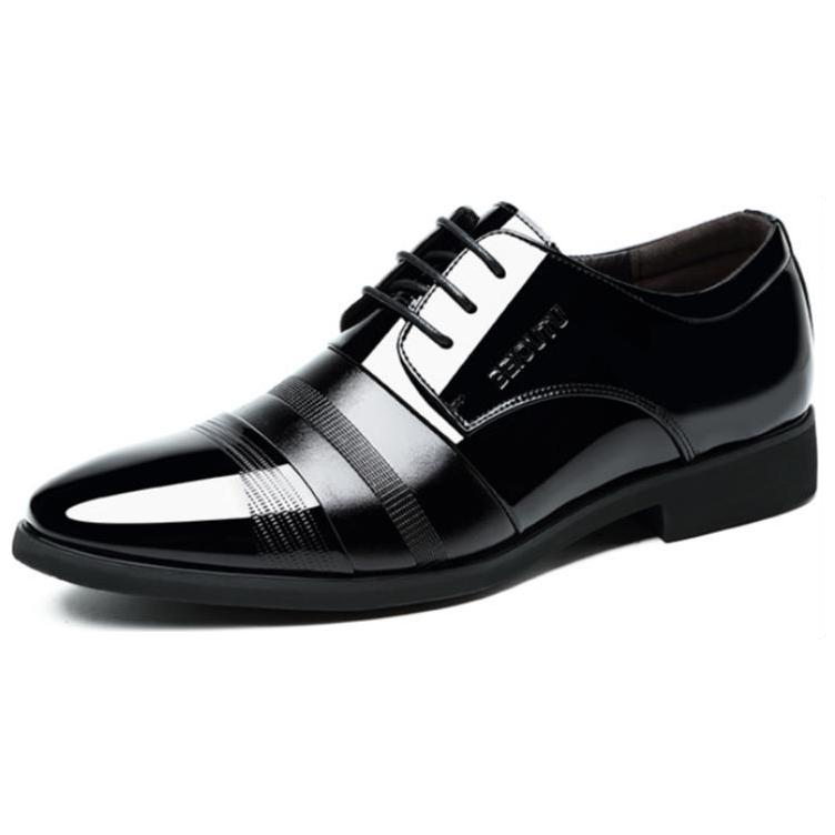 BEIOUTU Nordic Picture Fashion Trend Business Casual Formal Leather Shoes Men's Black