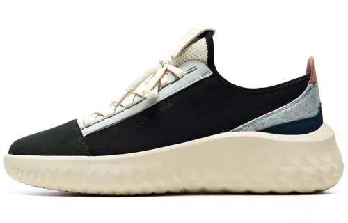 COLE HAAN Pu Cushioning Slip Resistant Breathable Low top Sports Casual Shoes Men's Black