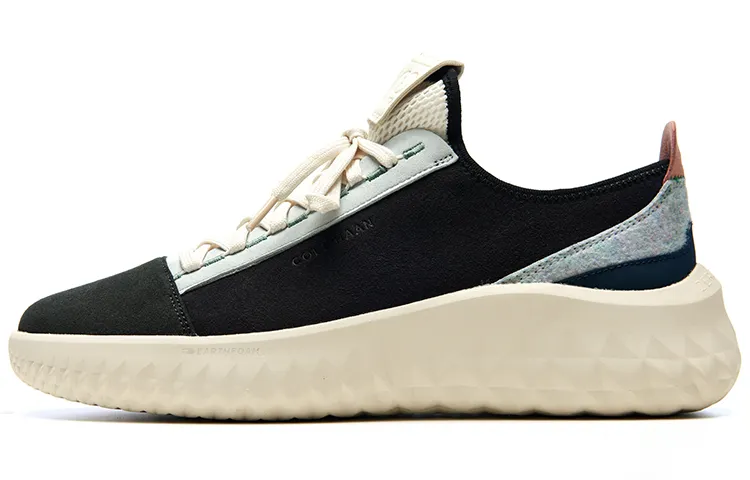 COLE HAAN Pu Cushioning Slip Resistant Breathable Low top Sports Casual Shoes Men's Black
