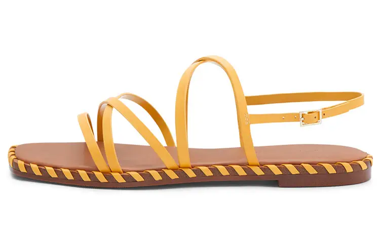 CHARLES&KEITH One Strap Sandals Women's Yellow