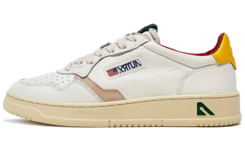 AUTRY Medalist Low Leather And Suede Logo 'White Multicolor'